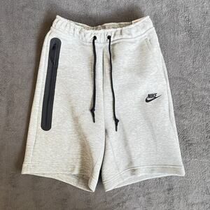 Nike Sportswear Grey Drawstring Tech Fleece Shorts FB8171-063 Men's Size XS
